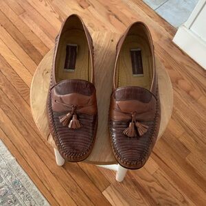 Johnston & Murphy Brown Leather Tassel Loafers